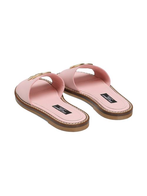 Ciabatte bambina Dolce e Gabbana rosa in pelle di vitello Dolce & Gabbana Kids | D11340A122380400